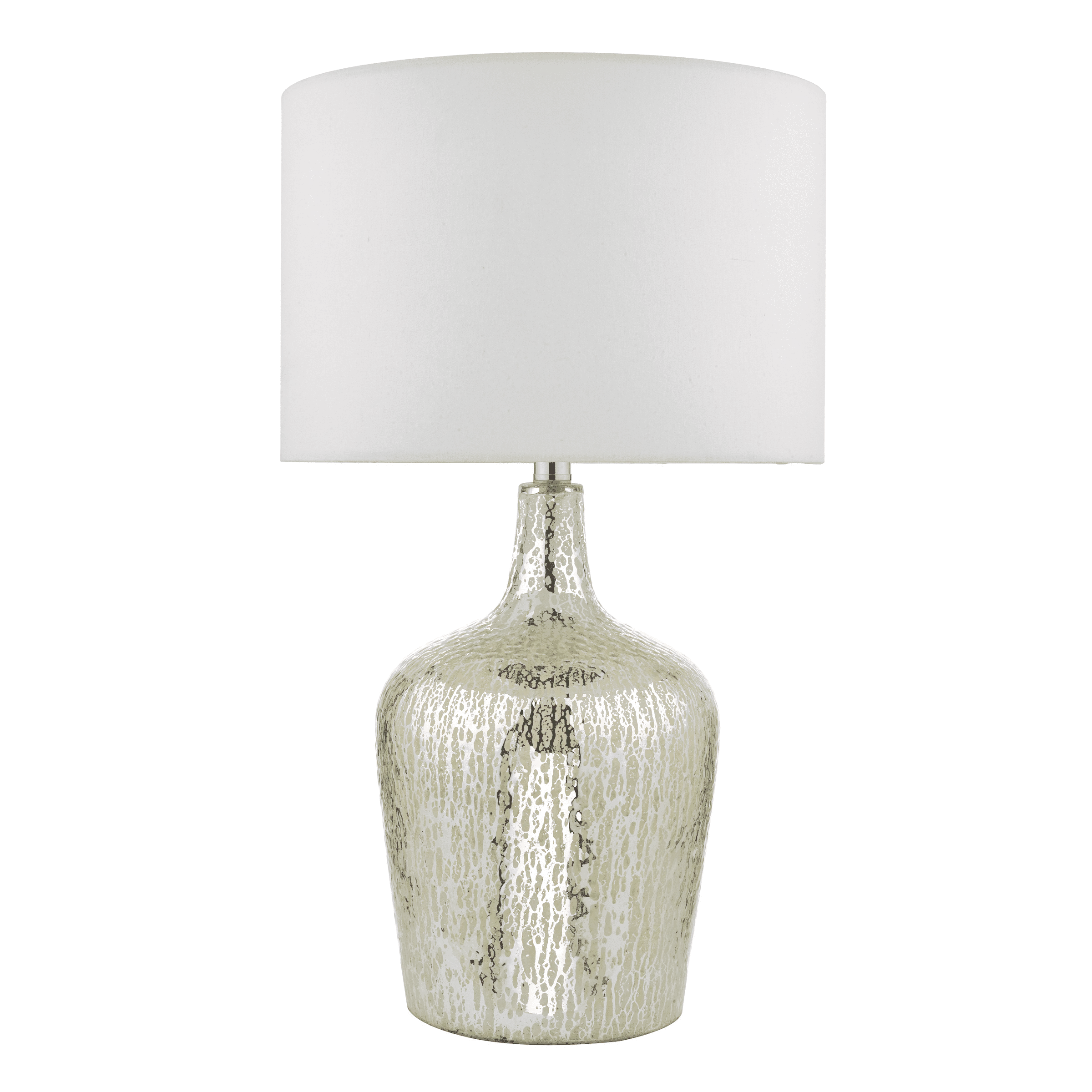Silver Dual Light Table Lamp With Shade
