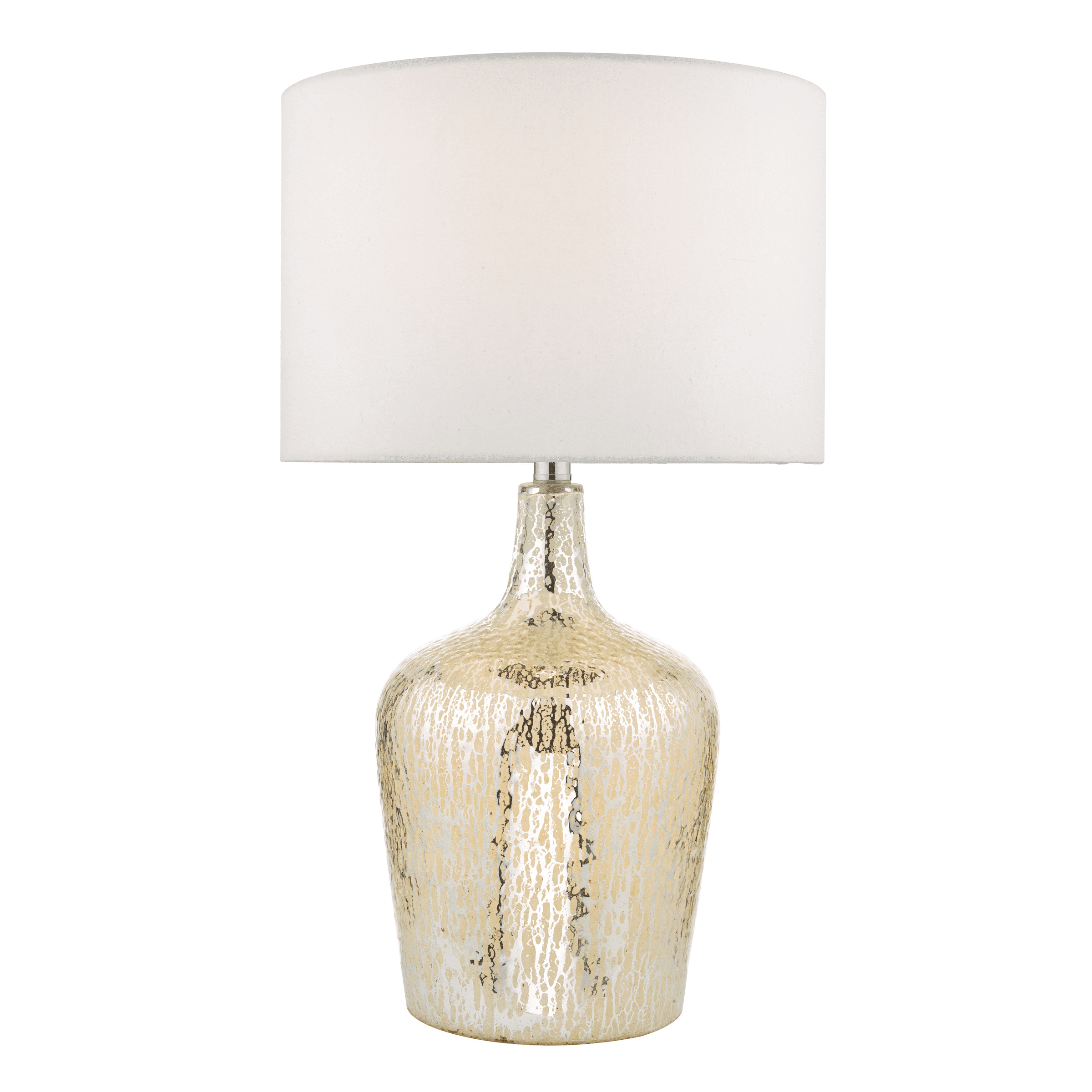 Silver Dual Light Table Lamp With Shade