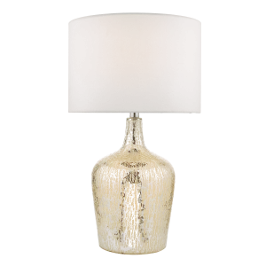 Silver Dual Light Table Lamp With Shade
