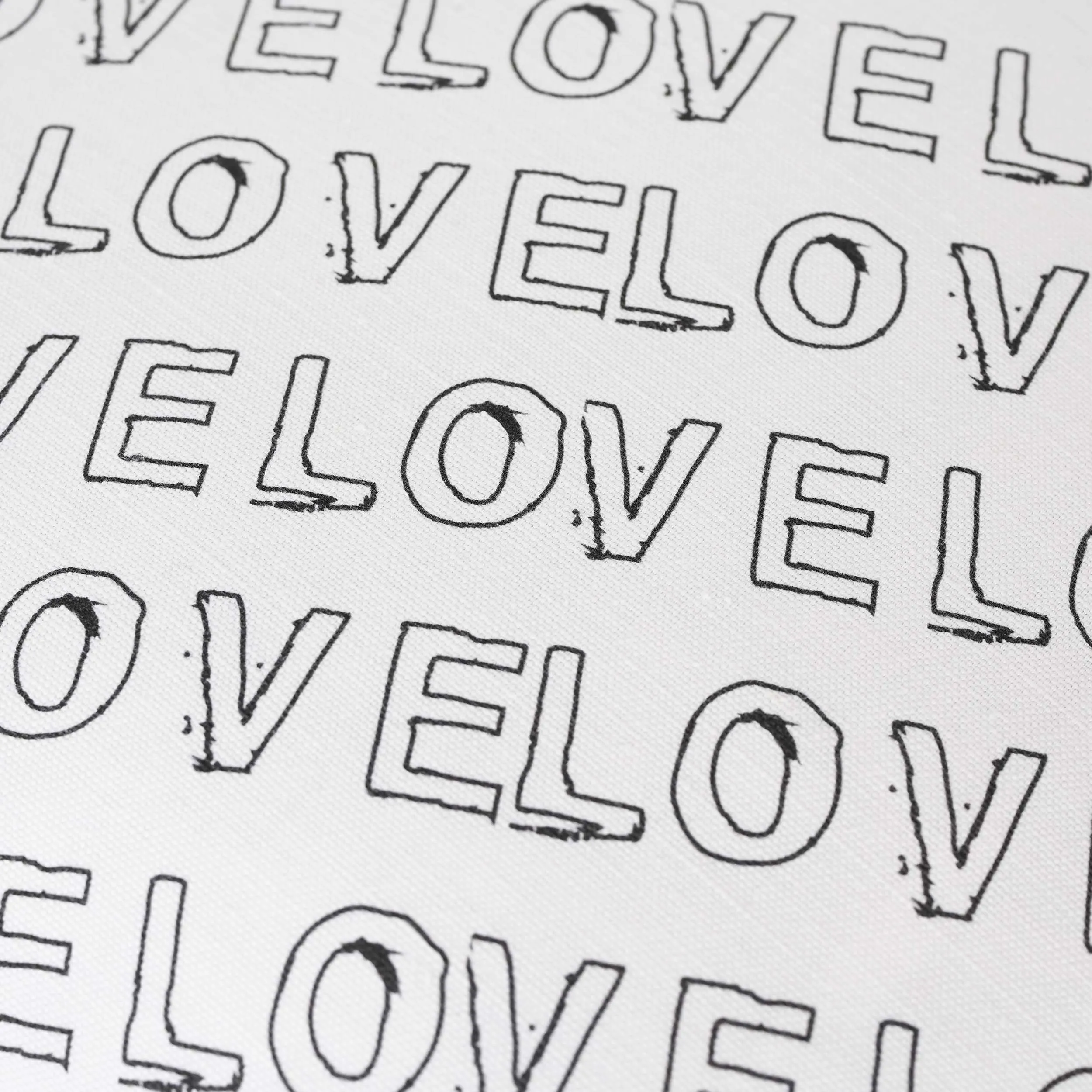 Sketch In Love Pillow Black