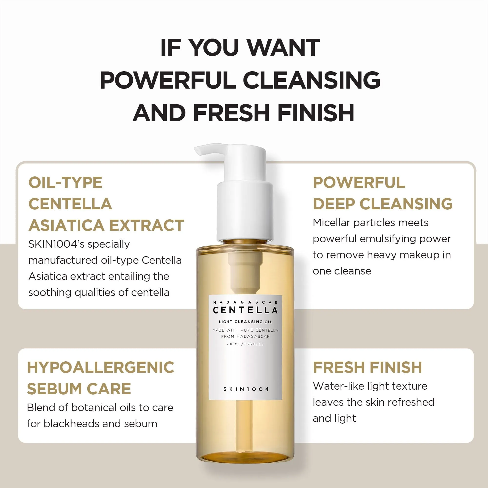 SKIN1004 Madagascar Centella Light Cleansing Oil 200ml