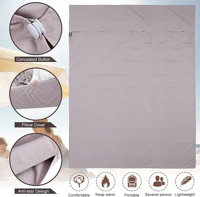 Sleeping Bag Liner and Camping Sheet, Camping & Travel Sheets for Adults, Lightweight Double Sleep Sack for Outdoor Travel Hiking Hotels Picnics