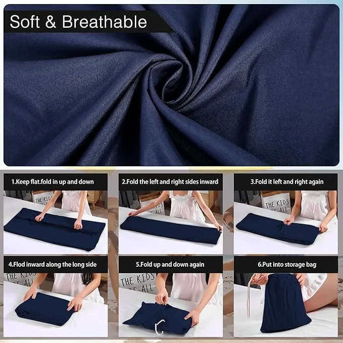 Sleeping Bag Liner and Camping Sheet, Camping & Travel Sheets for Adults, Lightweight Double Sleep Sack for Outdoor Travel Hiking Hotels Picnics