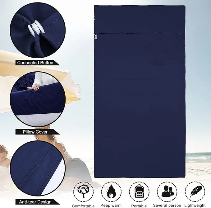 Sleeping Bag Liner and Camping Sheet, Camping & Travel Sheets for Adults, Lightweight Double Sleep Sack for Outdoor Travel Hiking Hotels Picnics