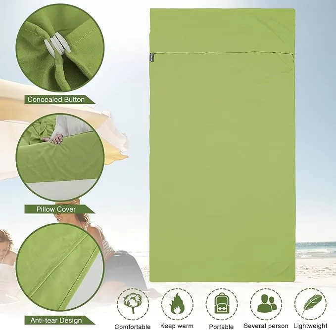 Sleeping Bag Liner and Camping Sheet, Camping & Travel Sheets for Adults, Lightweight Double Sleep Sack for Outdoor Travel Hiking Hotels Picnics