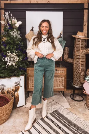 Smock Waist Linen Pant
