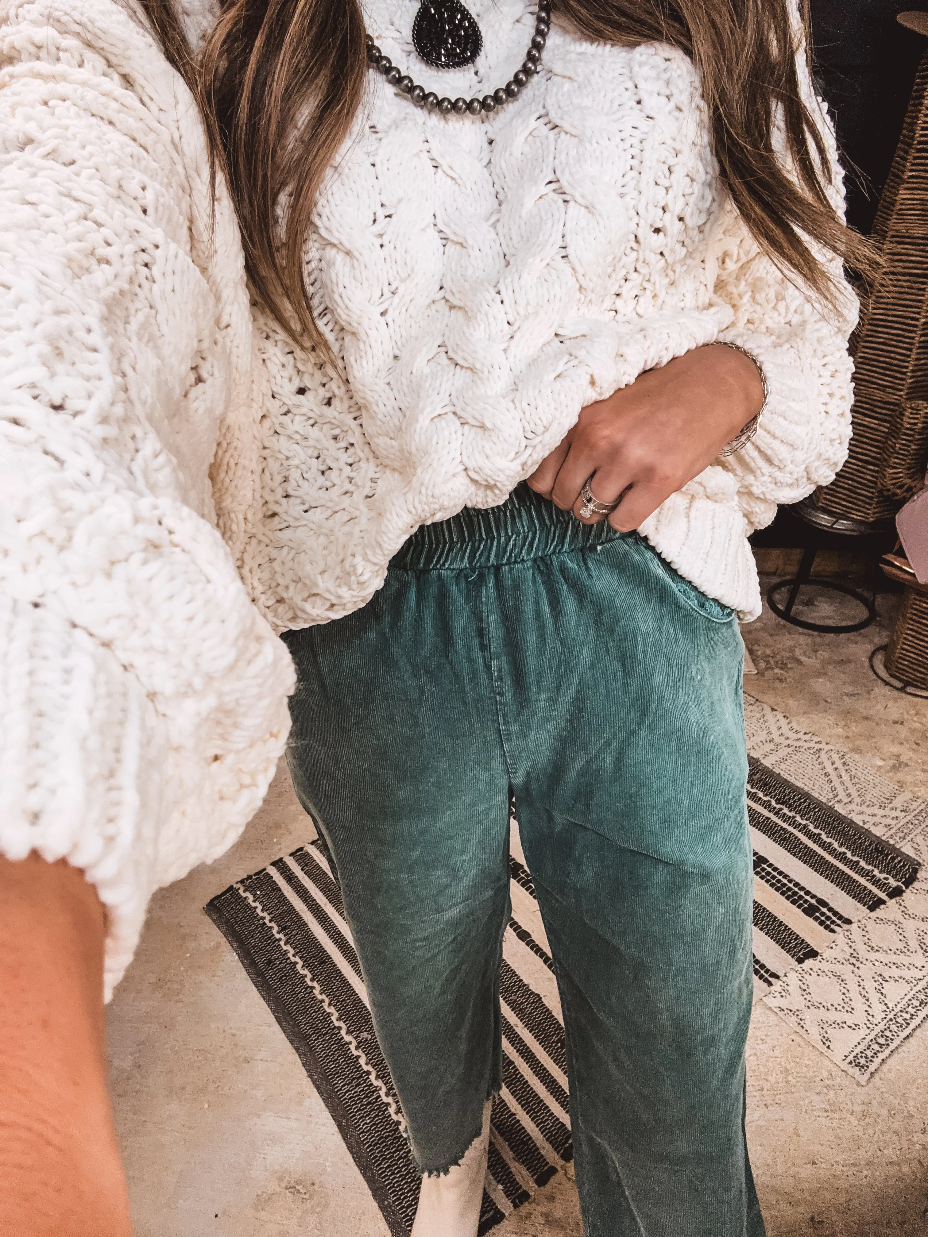 Smock Waist Linen Pant