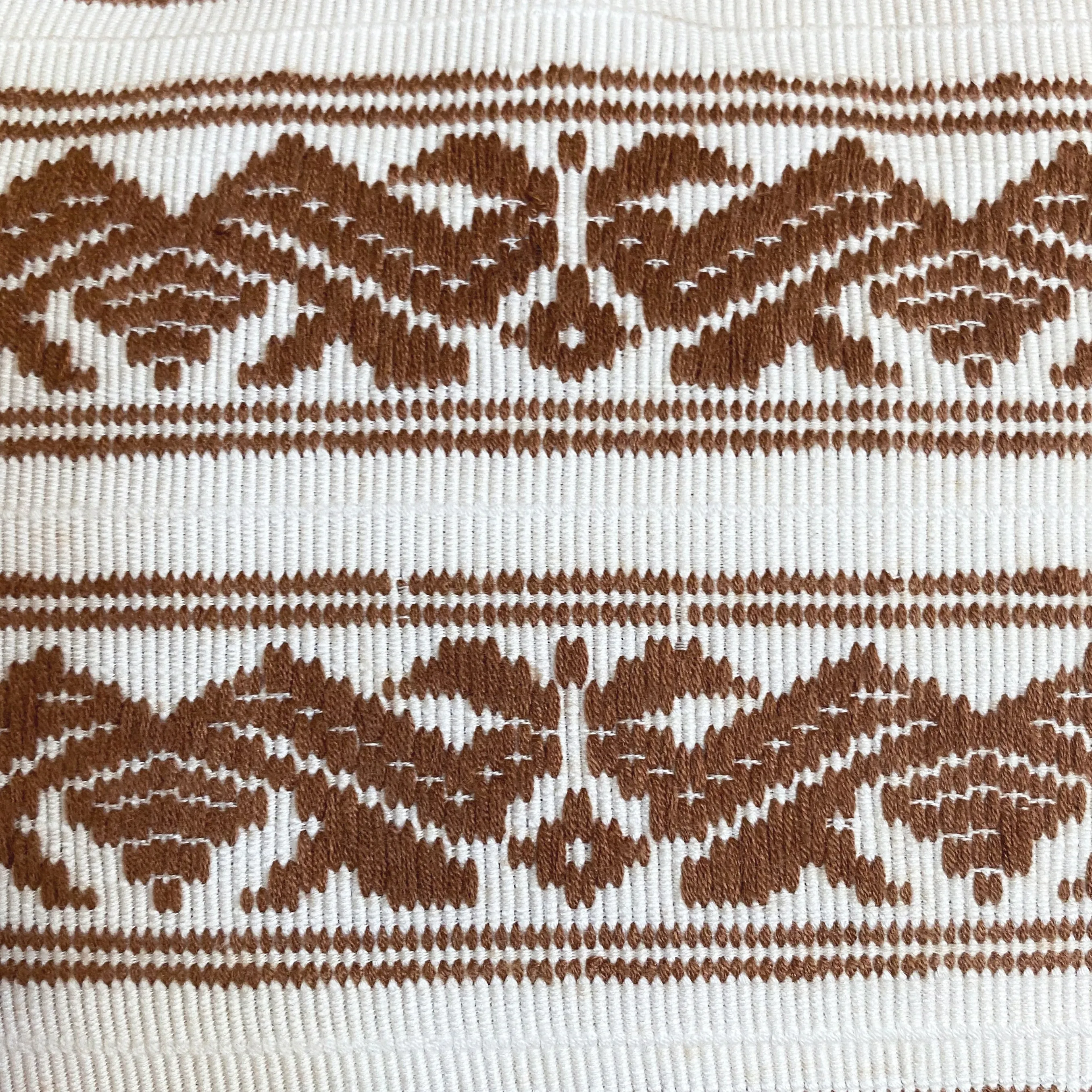 Songket Cushion Cover - Off-white & Copper