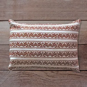 Songket Cushion Cover - Off-white & Copper