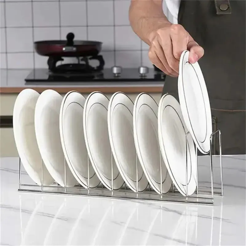 Stainless Steel Dish and Pot Lid Organizer