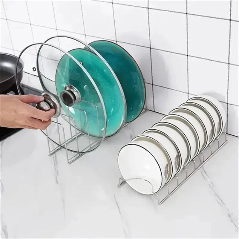 Stainless Steel Dish and Pot Lid Organizer