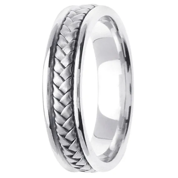 Sterling Silver Hand Braided Ring Band