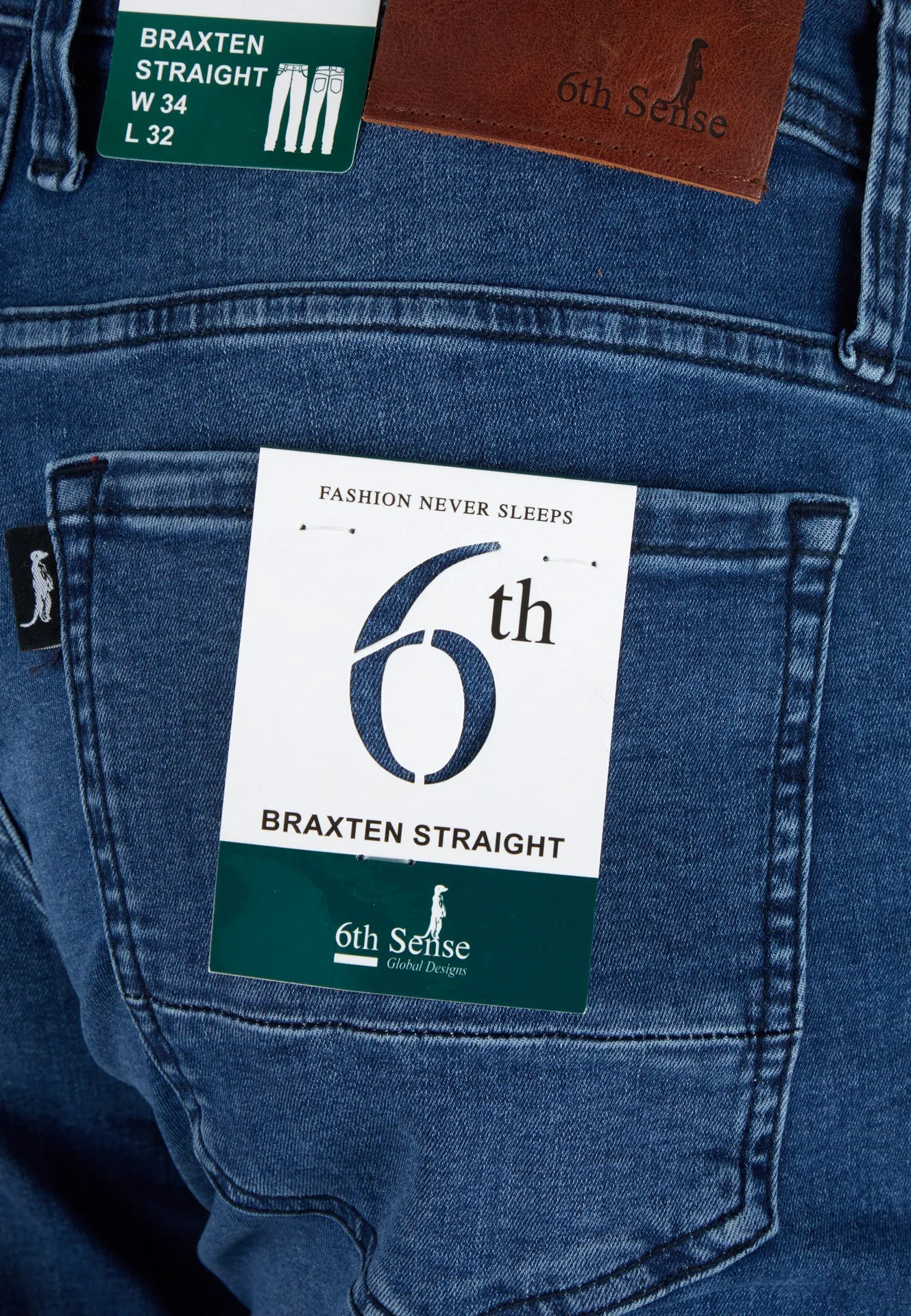 Straight Leg Jeans | Braxten | Light Wash
