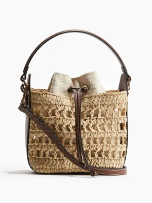 Straw crossbody bag