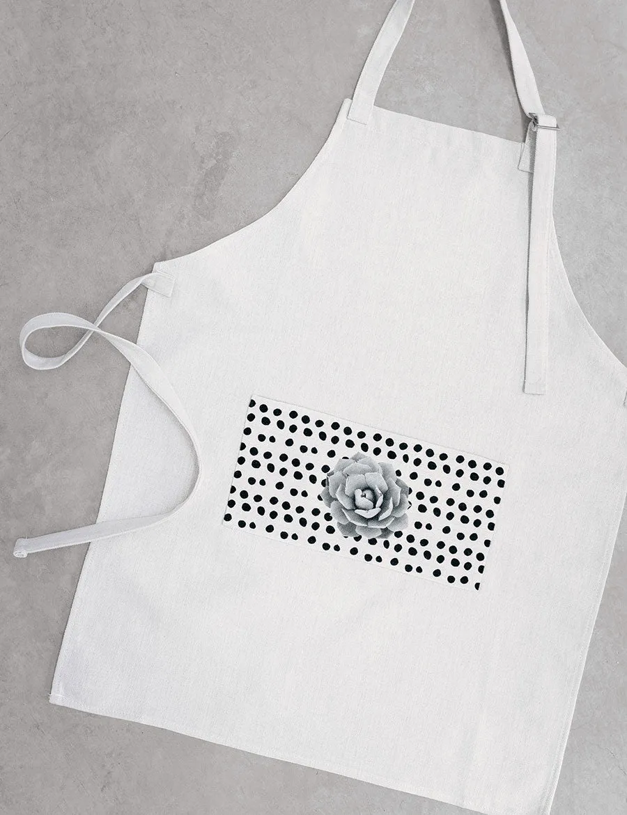 Succulent Polk-A-Dot Apron, College Student Gift, Mother's Day Gift,Christmas Gift