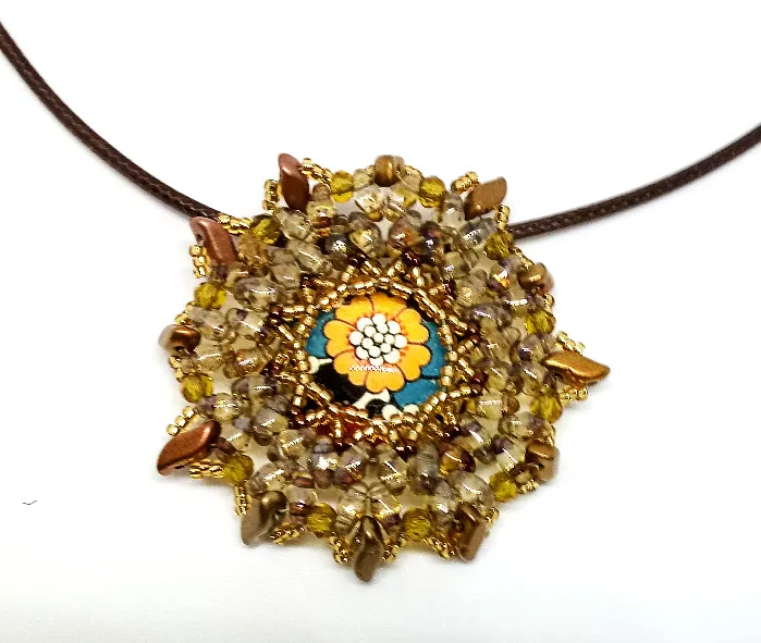 Sunflower Pendant Necklace