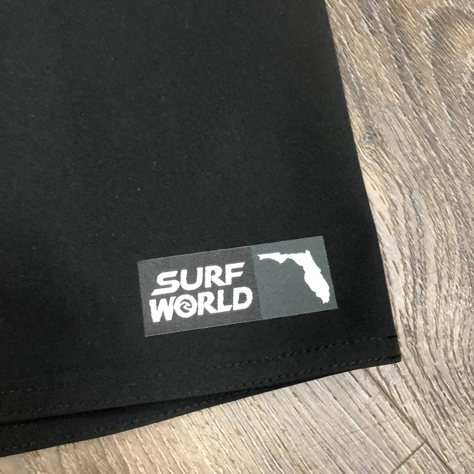 Surf World Collection All Blackout FL Boardshorts - All Black - Florida