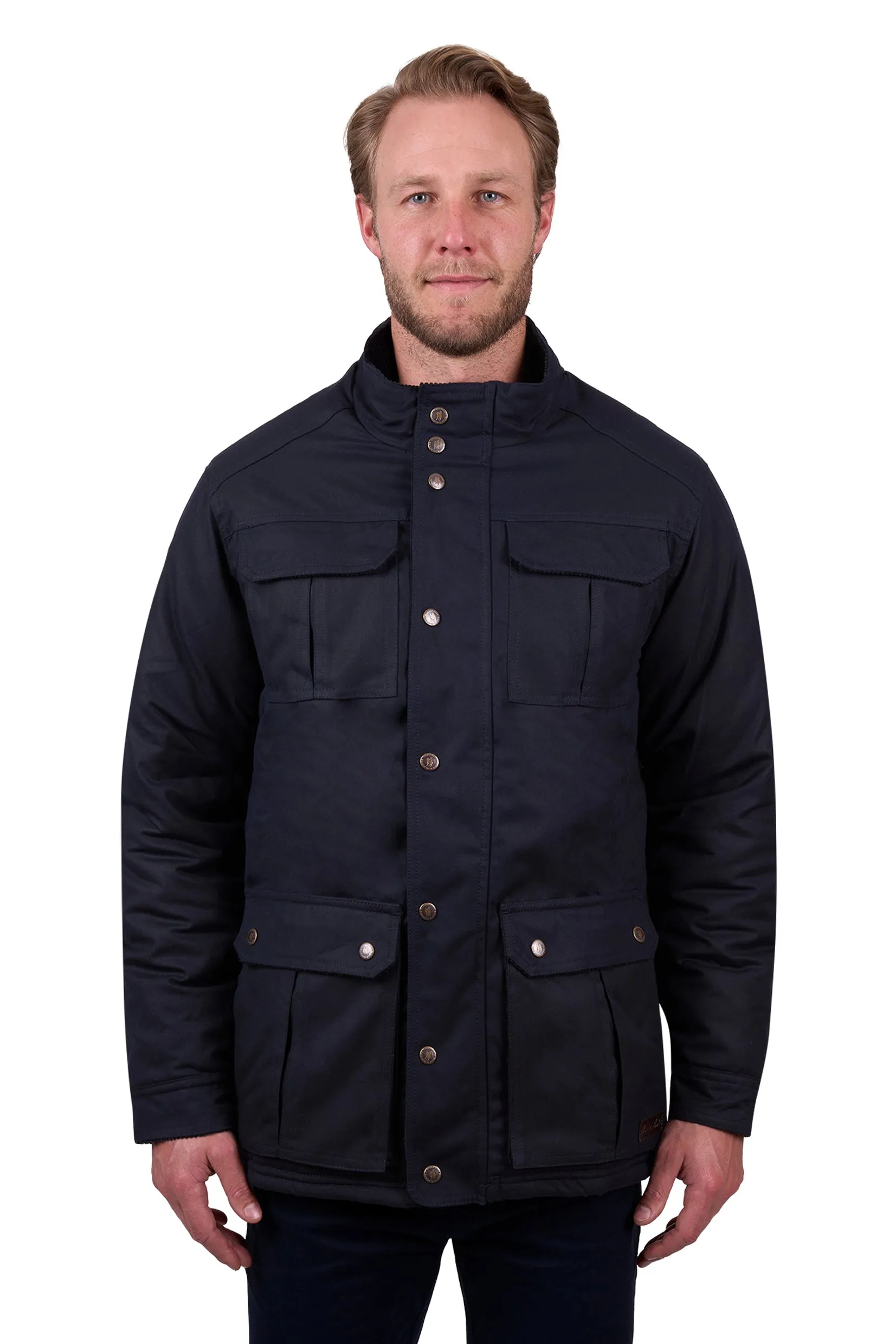 TCP1712408 Thomas Cook Men's Tarcutta Oilskin Jacket Dark Navy