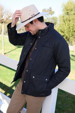 TCP1712408 Thomas Cook Men's Tarcutta Oilskin Jacket Dark Navy