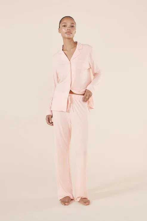 Tessa Bamboo Long PJ Set - Pink