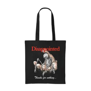 THANKS FOR NOTHING BLACK TOTE BAG