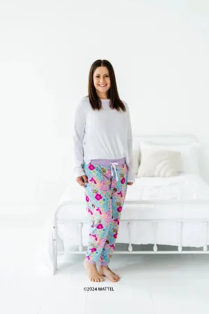 The Sleepy Sloth Polly Pocket Tiny is Mighty  Print Women's Sleepy Pants Pajama Bottoms