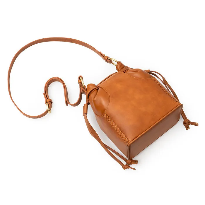 THE SOLETO TULIP BAG IN COGNAC