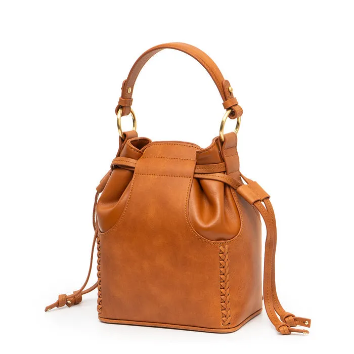 THE SOLETO TULIP BAG IN COGNAC