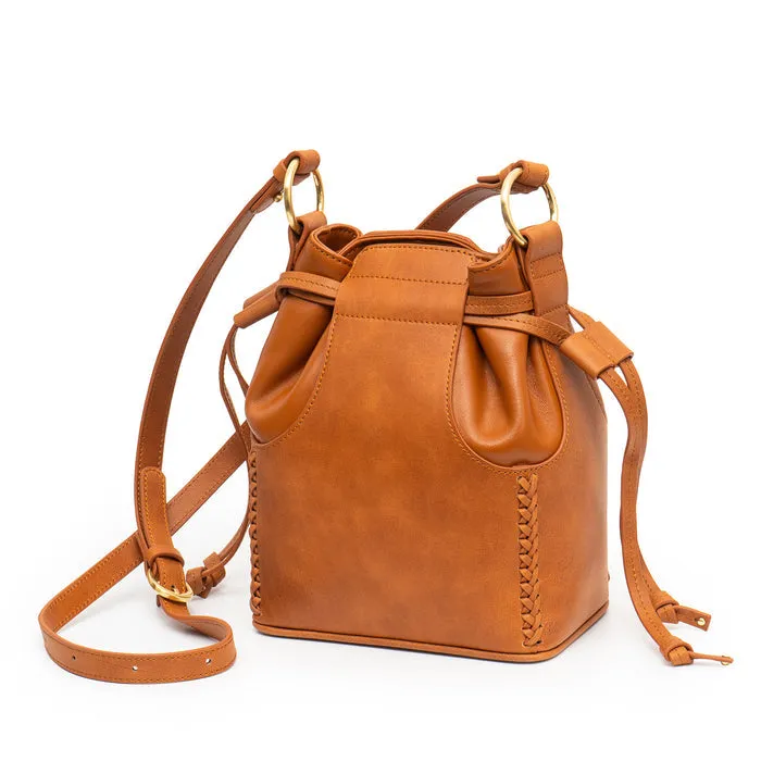 THE SOLETO TULIP BAG IN COGNAC