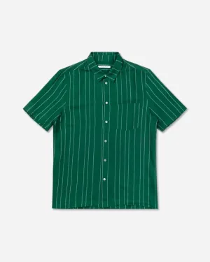 Thor Cotton Linen Shirt - Bottle Green