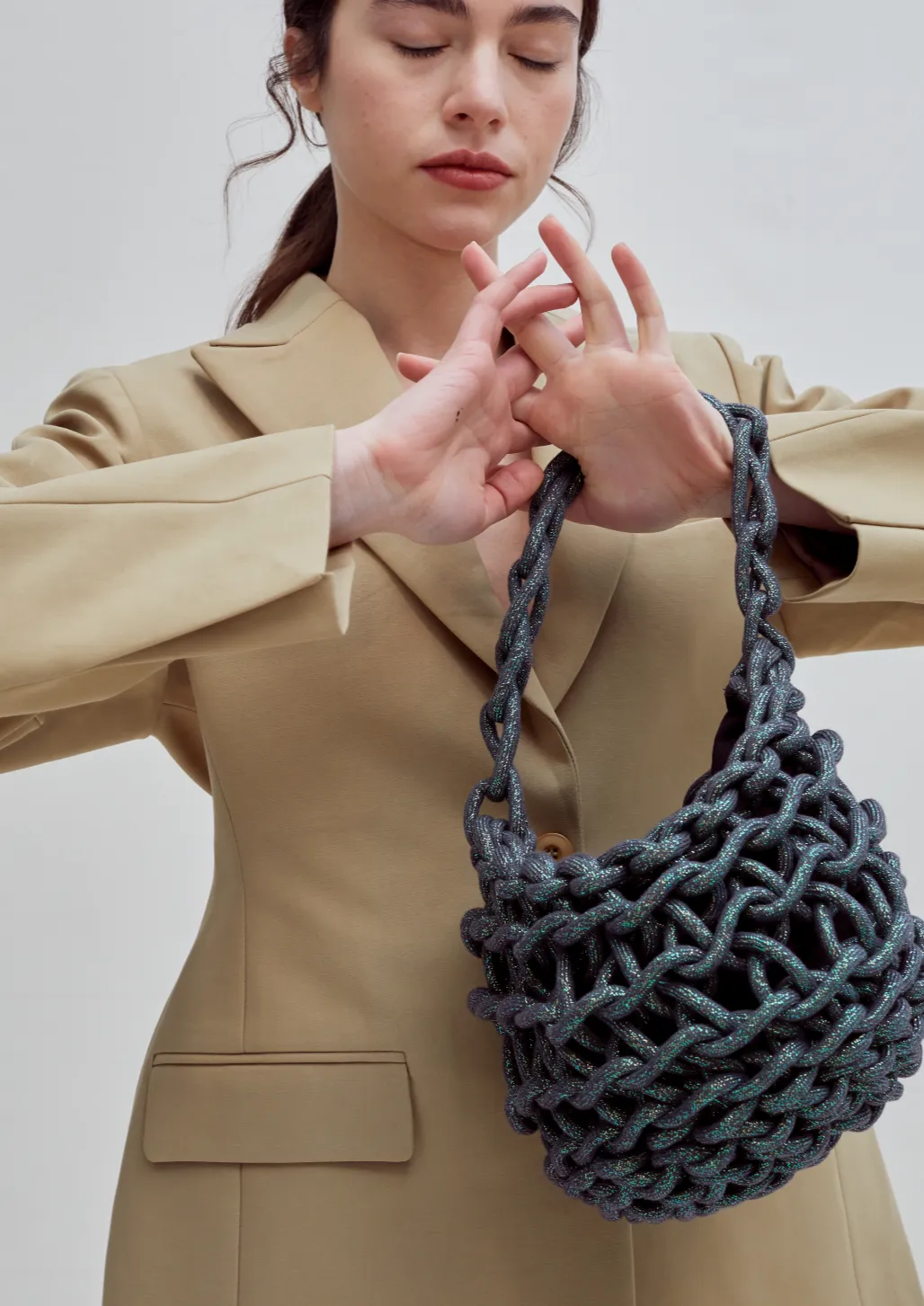 Tina Bag, Anthracite & Lurex