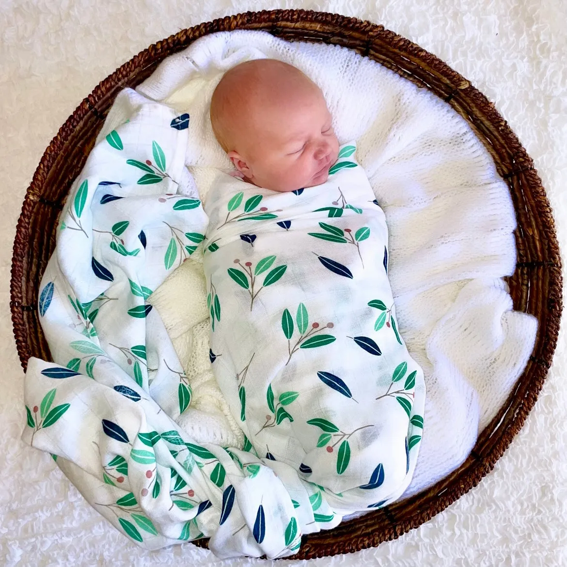 Tinker Tot Baby - Bamboo Cotton Swaddle – Native Leaves