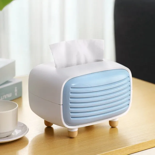 Tissue Storage Box Napkin Holder Multifunctional Sundries Storage Ontainer Living Room Stationery Organizer Box for Home Office