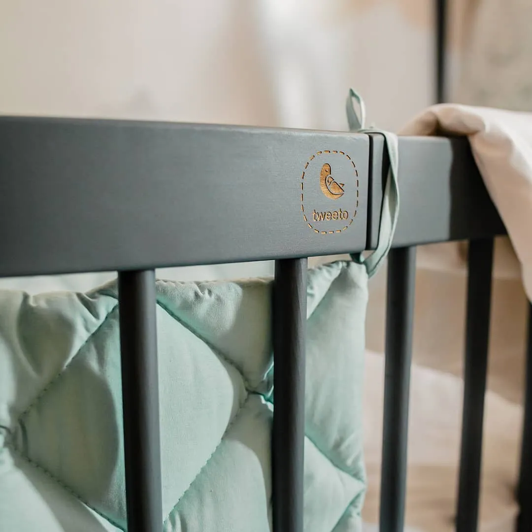 Tweeto 7 in 1 Baby Cot Gray Multifunctional