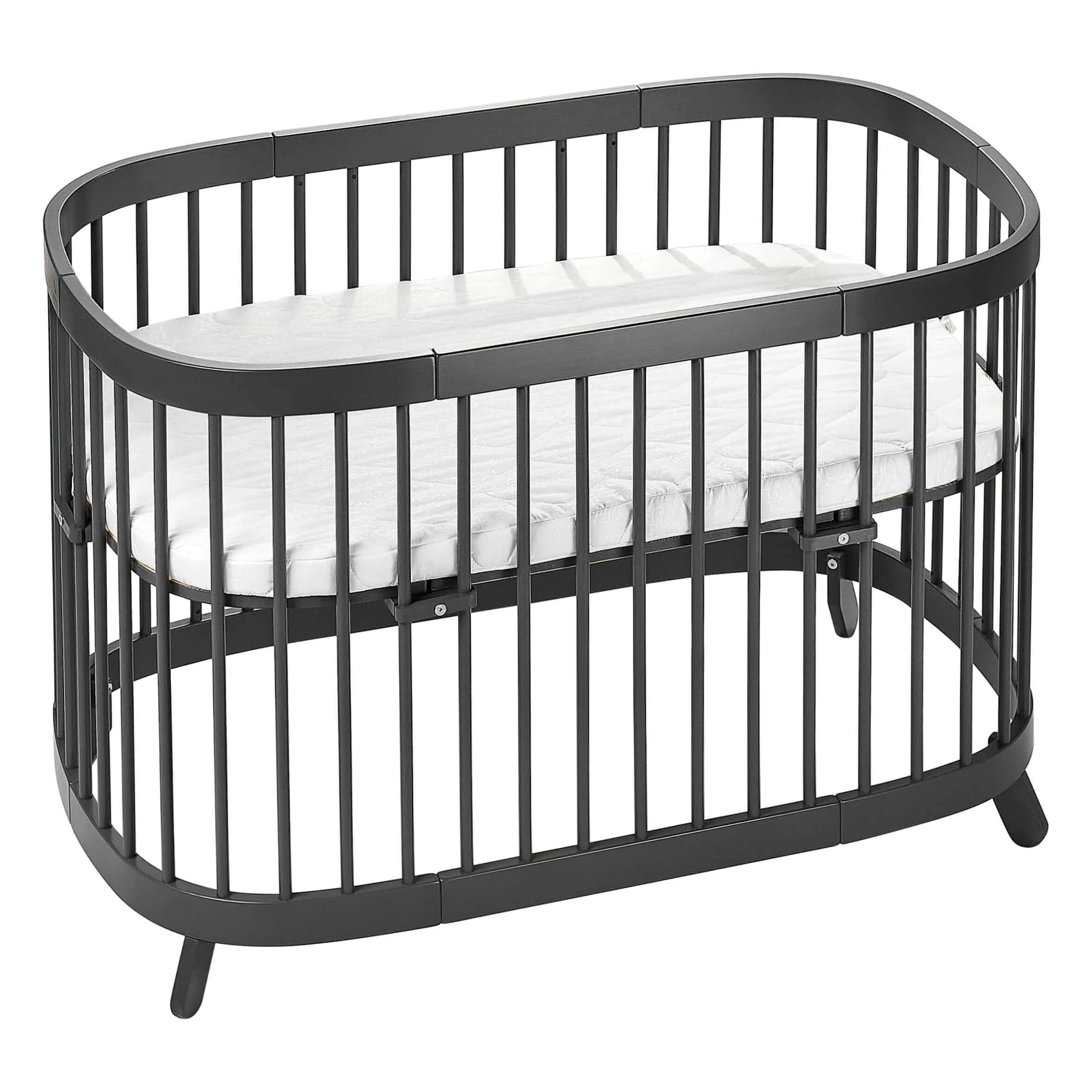 Tweeto 7 in 1 Baby Cot Gray Multifunctional