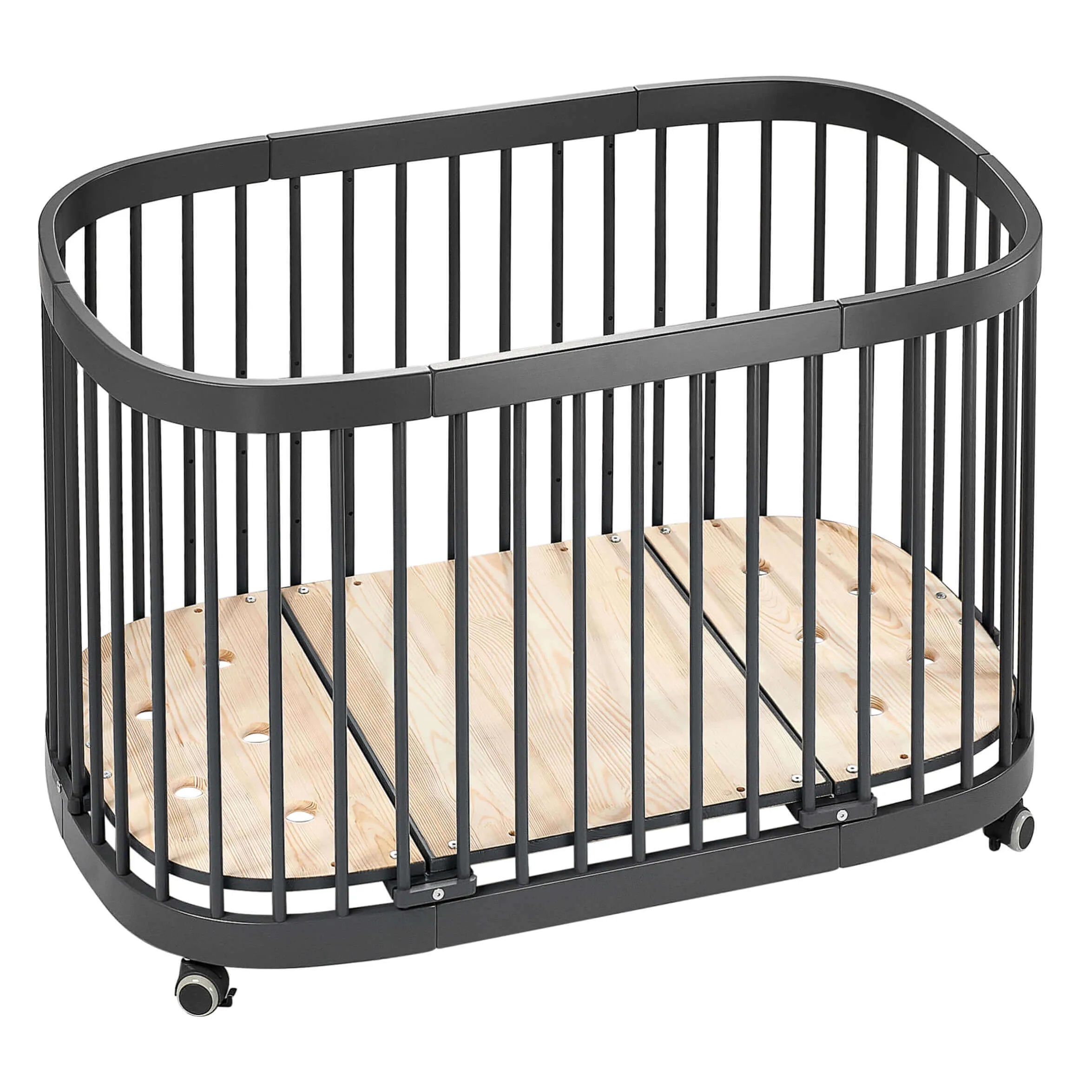 Tweeto 7 in 1 Baby Cot Gray Multifunctional