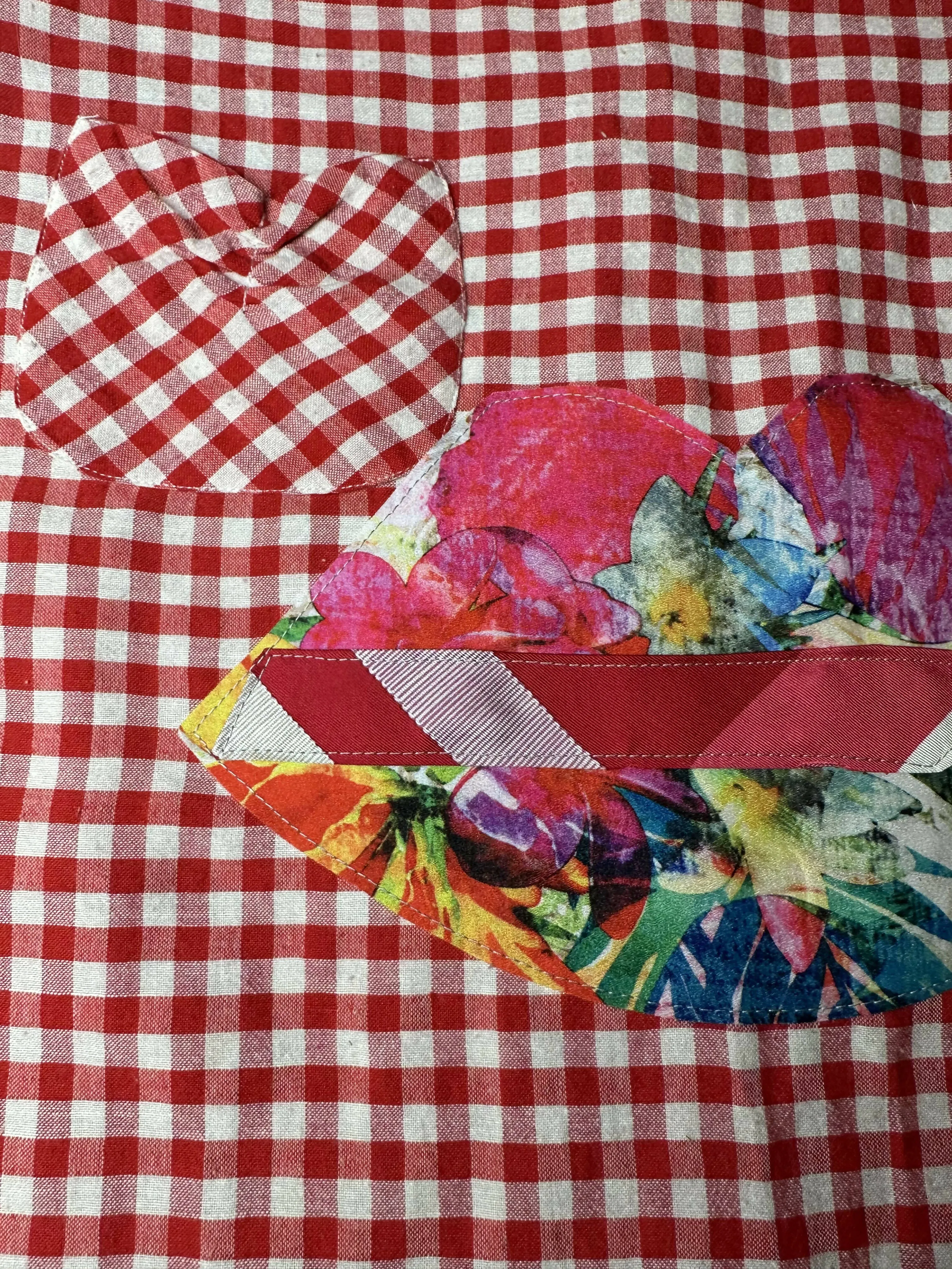 Upcycled Face Suit in Red Check L.K. Bennet
