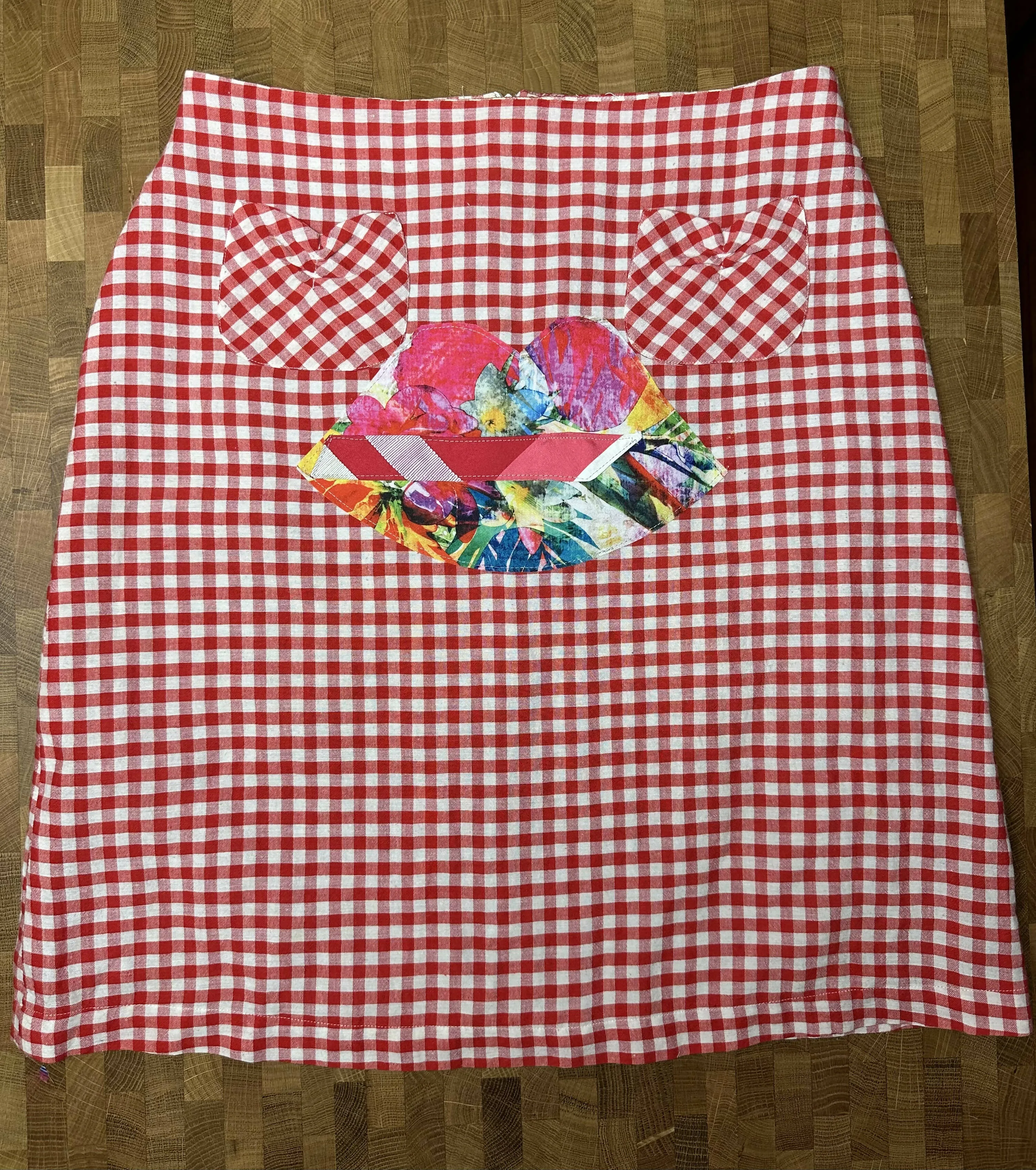 Upcycled Face Suit in Red Check L.K. Bennet