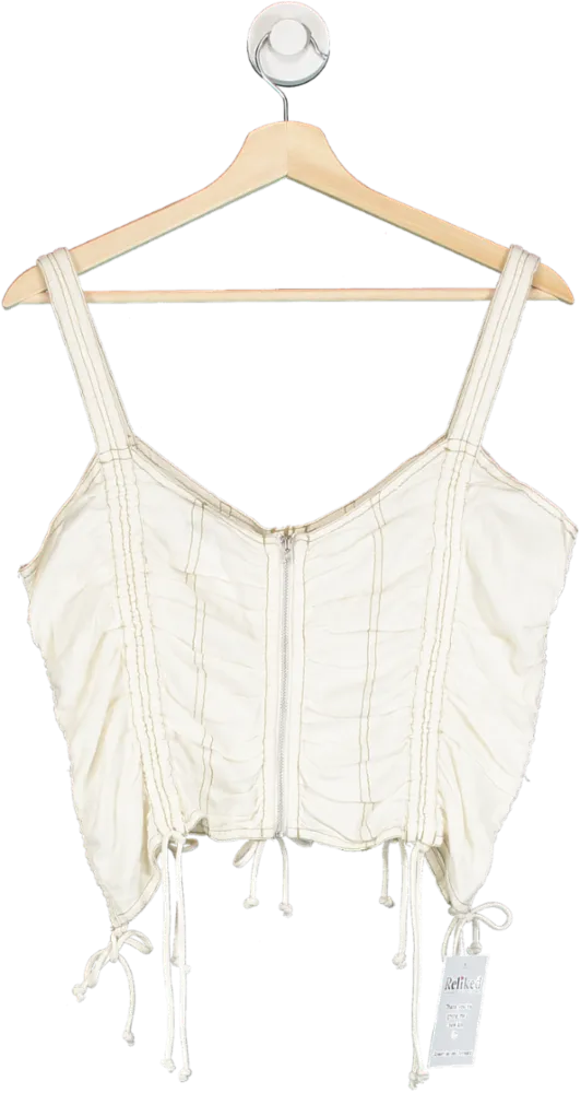 Urban Outfitters BDG Cream ruched cami top UK L