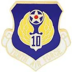US Military Air Force 10th Shield Pin