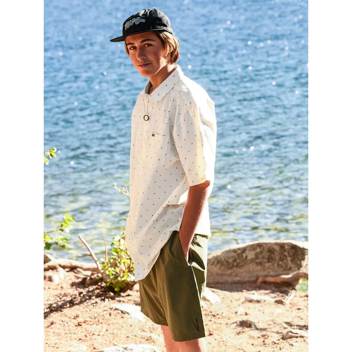 Volcom - Hone Stone Woven Shirt Off White