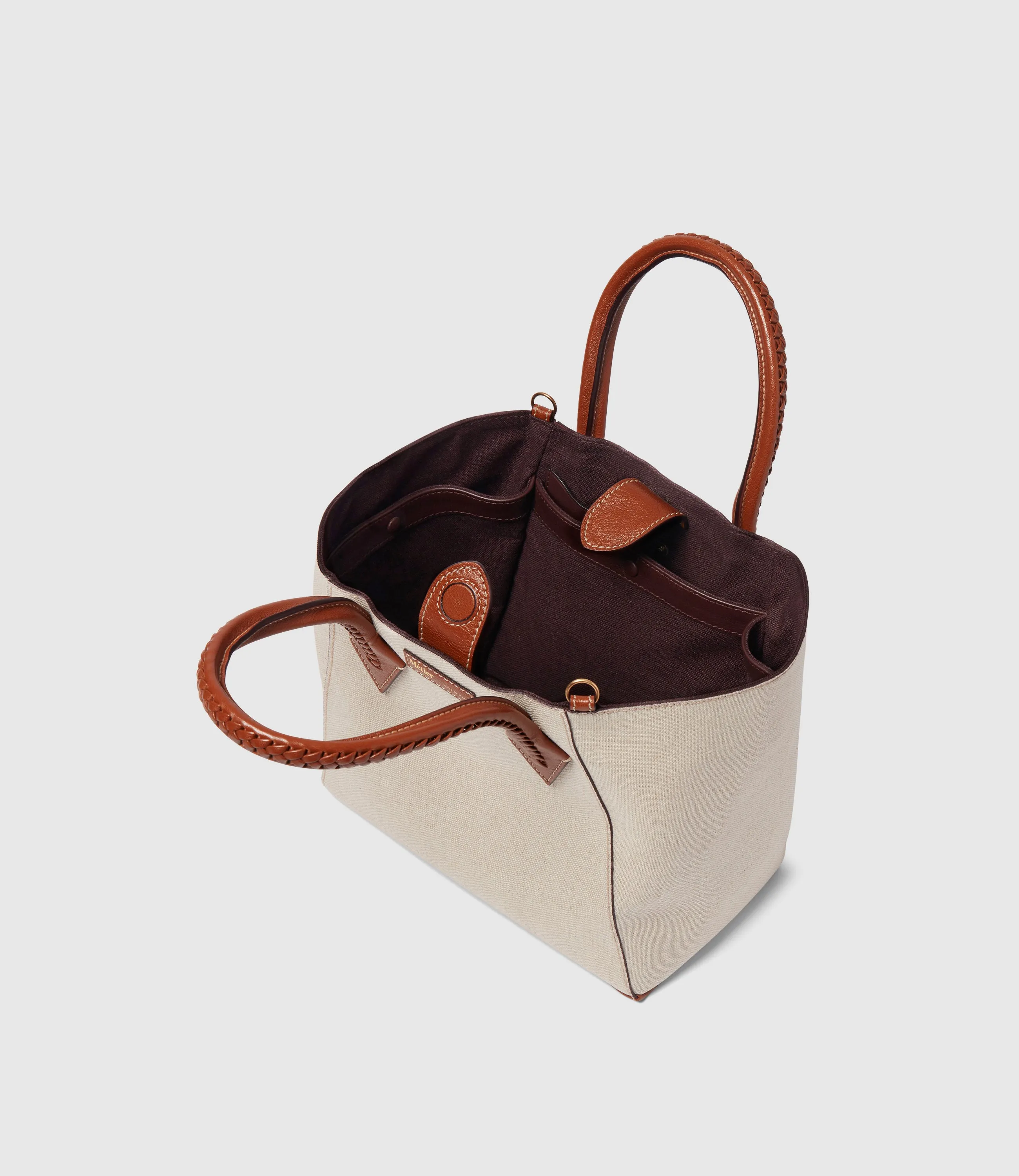 Vérité Medium Natural Linen with Cognac