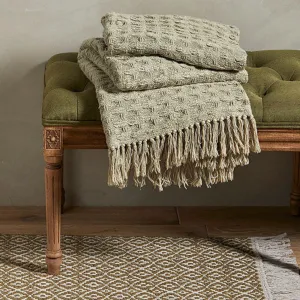 Waffle Cotton Throw Linen | 130cm x 170cm