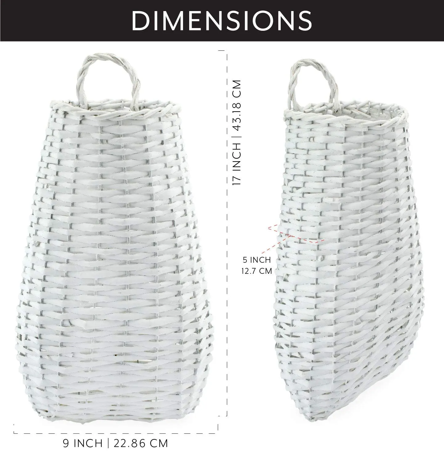 Wall Hanging Pocket Basket (Case of 4)