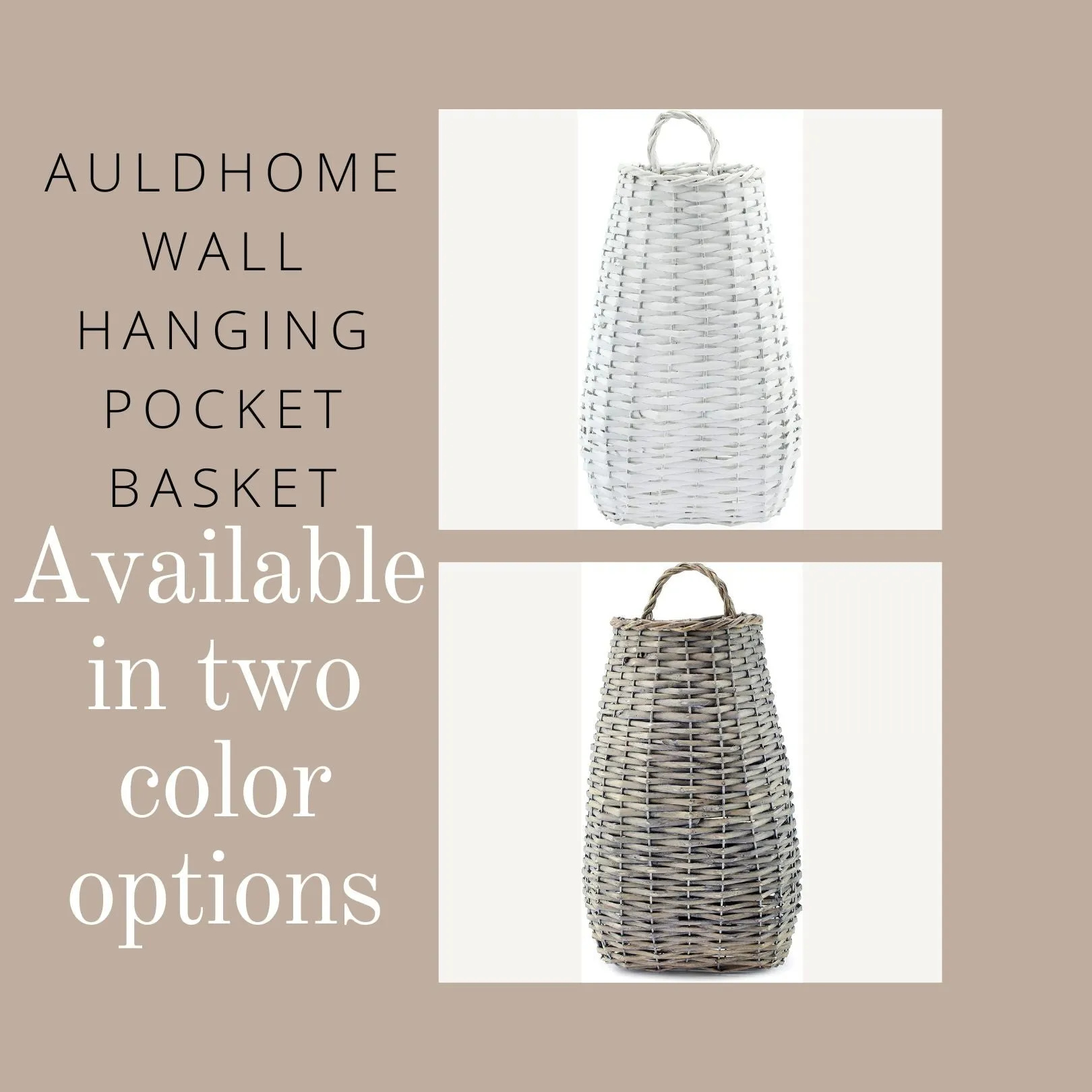 Wall Hanging Pocket Basket (Case of 4)