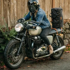 Waterproof Biker’s Canvas Tail Bag, Converts to Duffel Bag, One Size