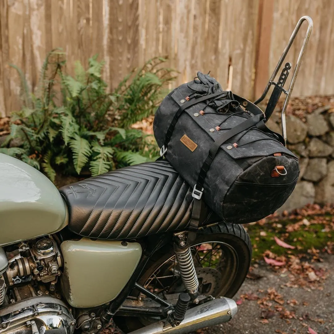 Waterproof Biker’s Canvas Tail Bag, Converts to Duffel Bag, One Size
