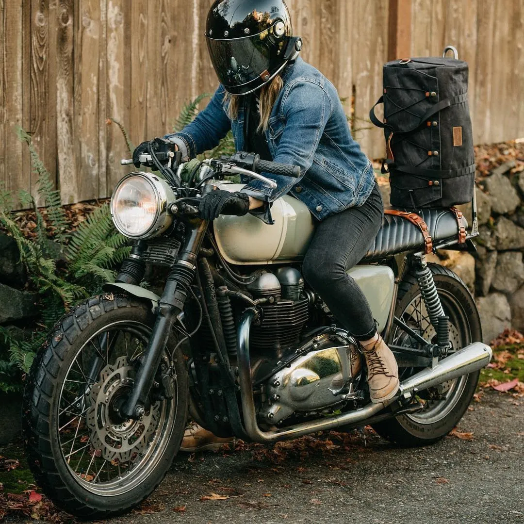 Waterproof Biker’s Canvas Tail Bag, Converts to Duffel Bag, One Size