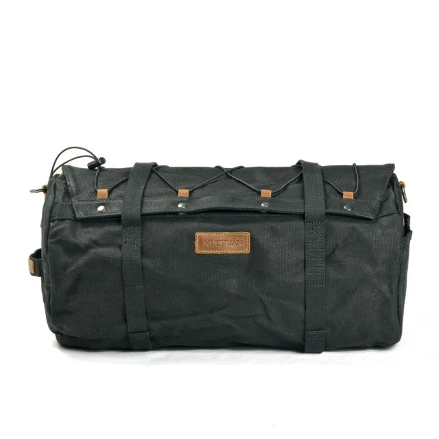 Waterproof Biker’s Canvas Tail Bag, Converts to Duffel Bag, One Size