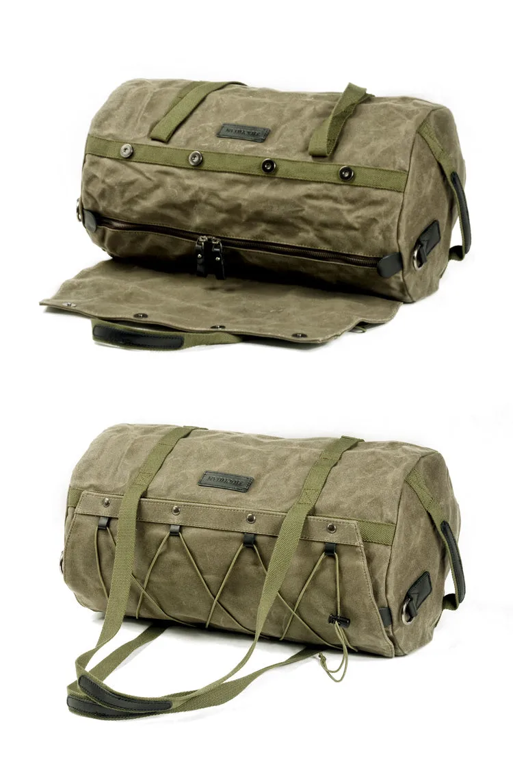 Waterproof Biker’s Canvas Tail Bag, Converts to Duffel Bag, One Size